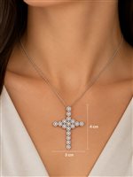 Necklace Recarlo Woman Croce in Gold Diamante 0.61 Ct ZN 463/B - ZN 463/B